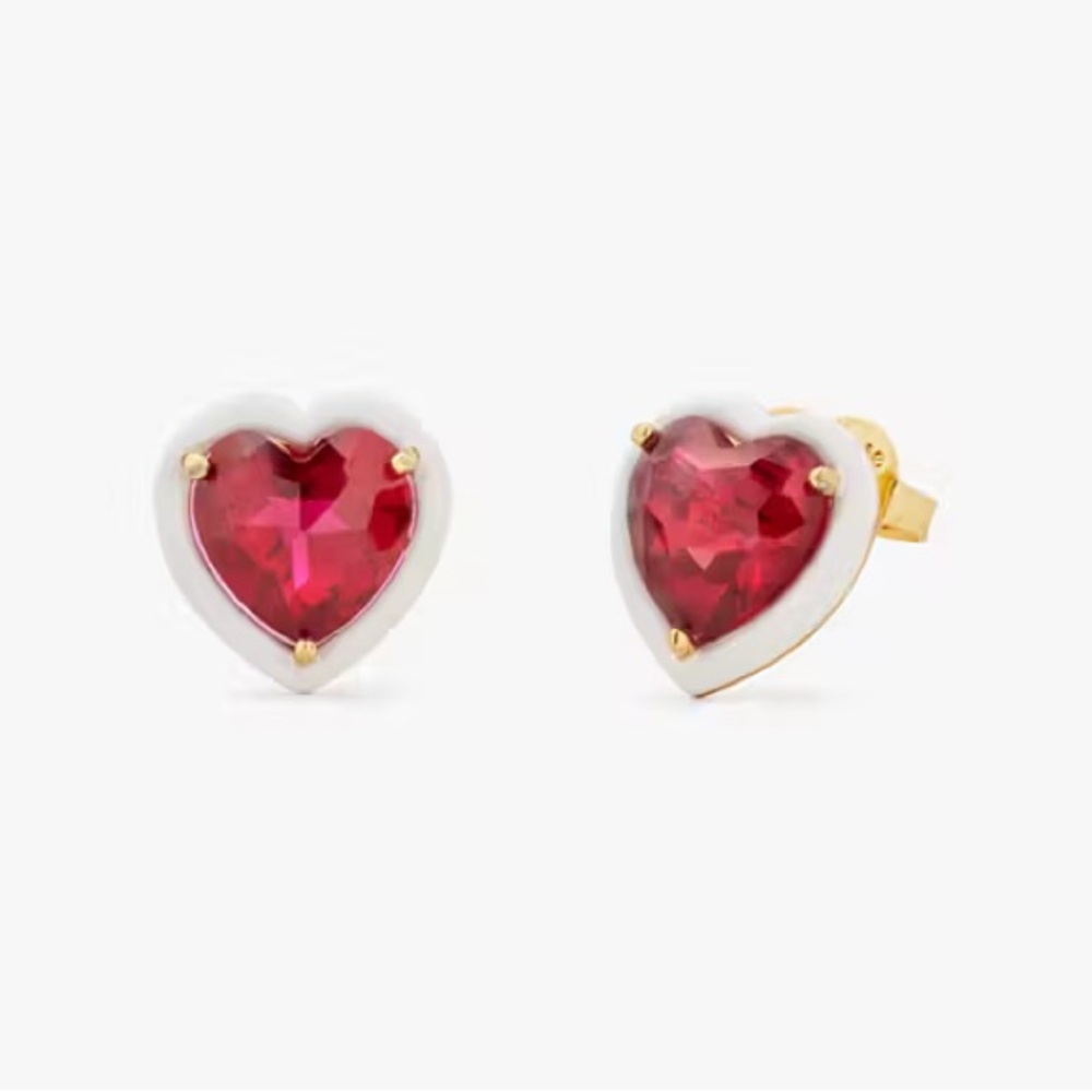 NWT ♠️Kate Spade Sweetheart Statement Studs - Picture 4 of 6